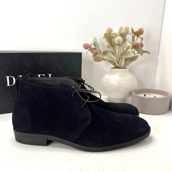 Digel Footwear Stanford Suede Chukka Boot Lace Up 1219792 Navy Blue Men 10/EU44